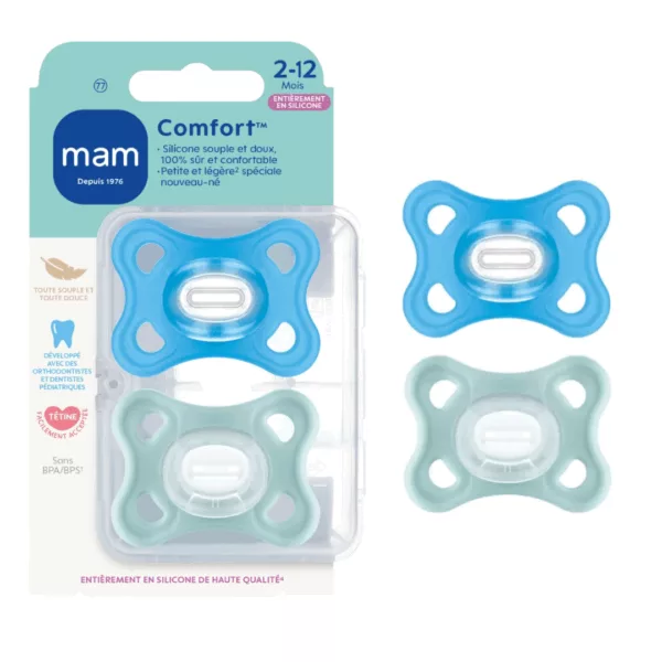 Image du produit MAM Sucettes Comfort 2-12 Bleu