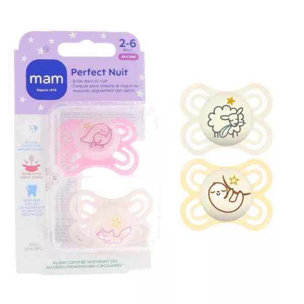 Image du produit Sucettes Perfect Nuit 2-6 Mois