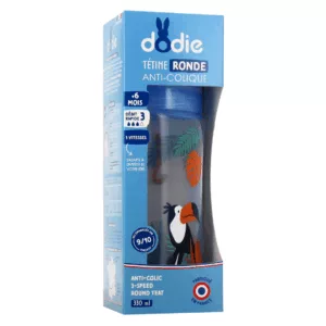 Image du produit Dodie Biberon anti-colique tétine ronde bleu