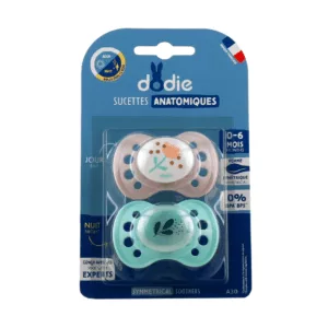 Image du produit Dodie Duo Sucette Anatomique Rose 0-6 Mois