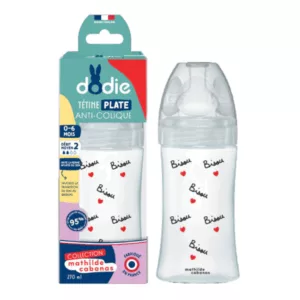 Image du produit Dodie Biberon anti-colique tétine plate Collection Mathilde Cabanas