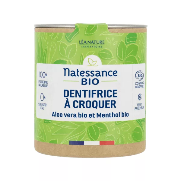 Image du produit Natessance Dentifrice à Croquer Aloe & Menthol