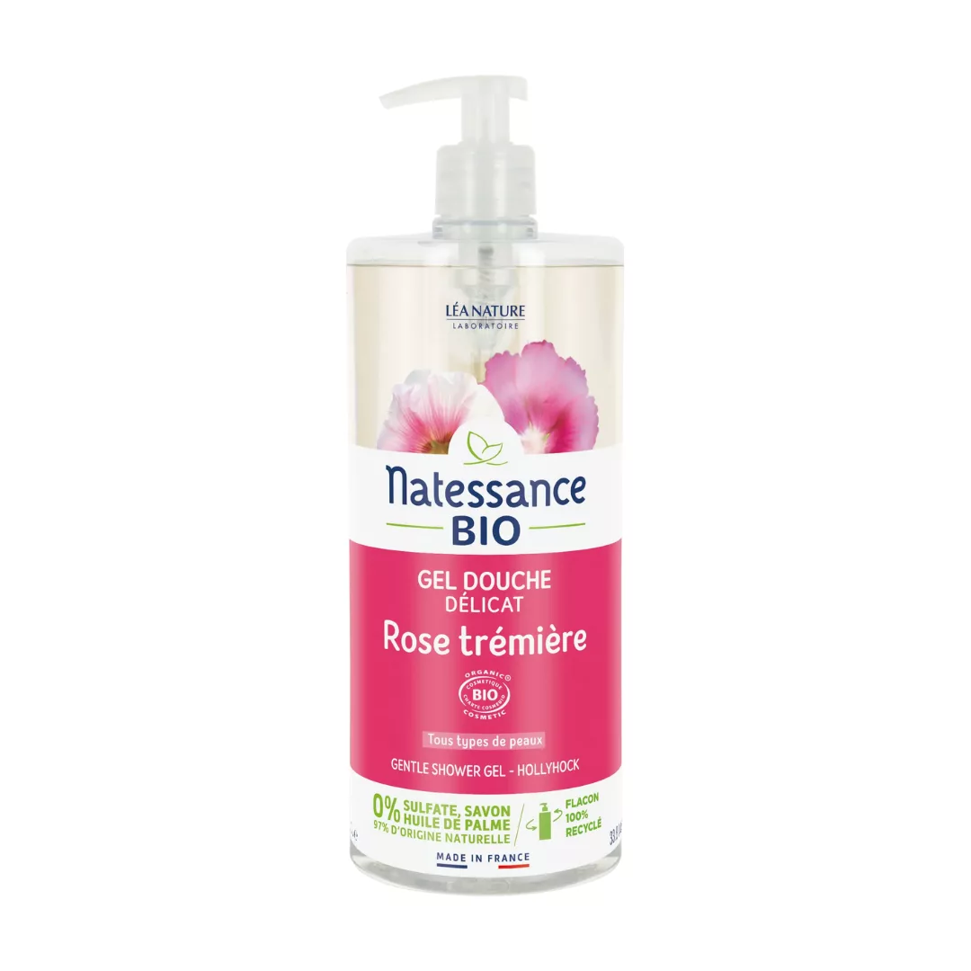 Image du produit Natessance Gel Douche Rose Trémière