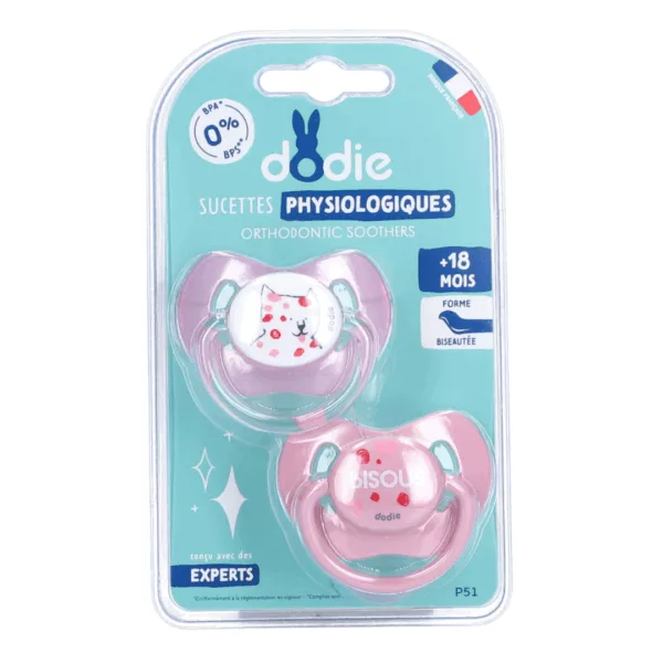 Image du produit Dodie Sucettes Physiologiques 18 Mois+ Rose
